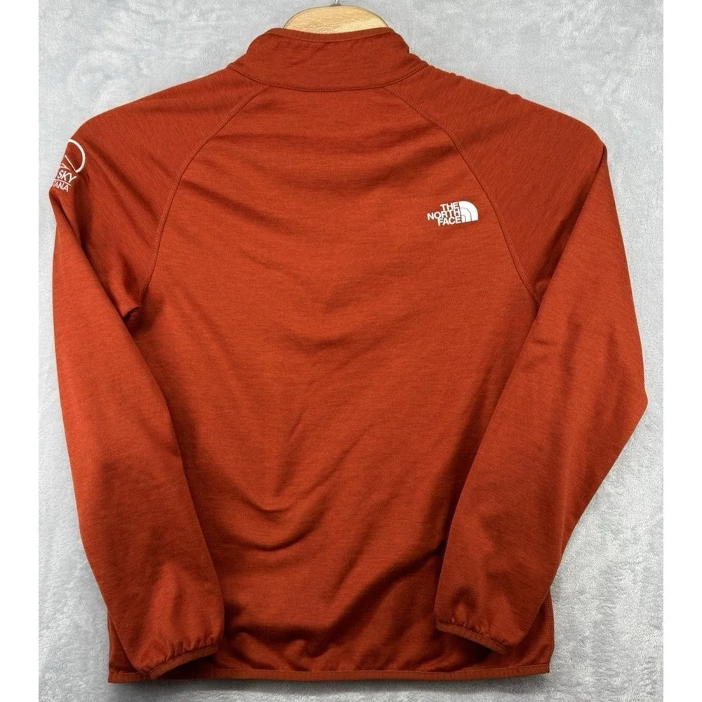The North Face Big Sky Resort Montana Embroidered Orange 1/4 Zip Men's Size M‎